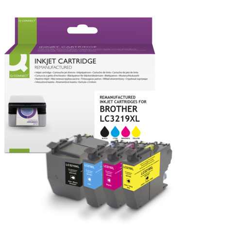 Cartuccia Q-Connect rigenerata Brother LC3219XL nero/ciano/magenta/giallo KF14254